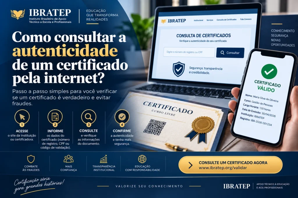 Como consultar a autenticidade de um certificado pela internet?