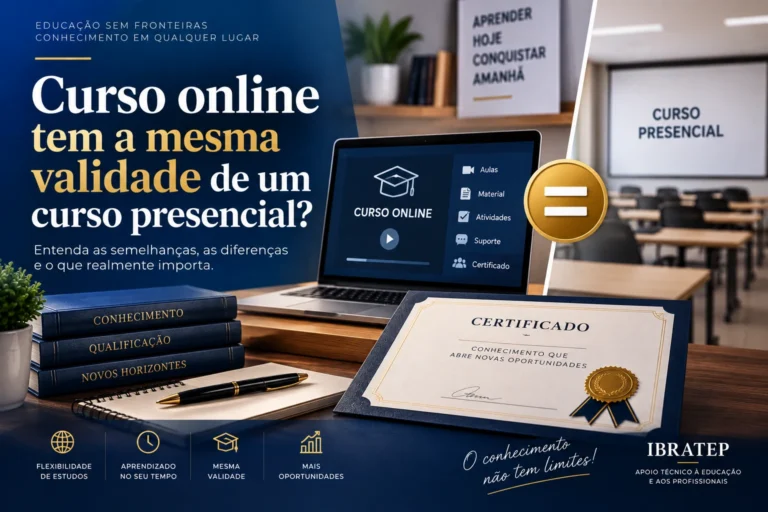 Curso online tem a mesma validade de um curso presencial?