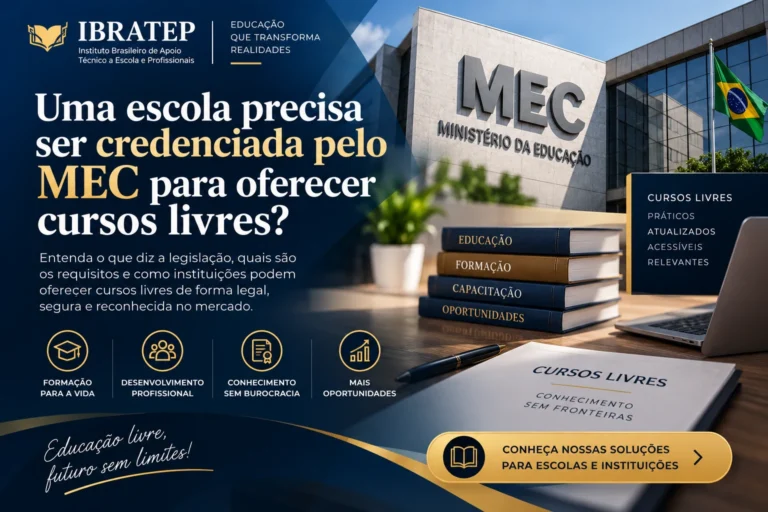 Uma escola precisa ser credenciada pelo MEC para oferecer cursos livres?