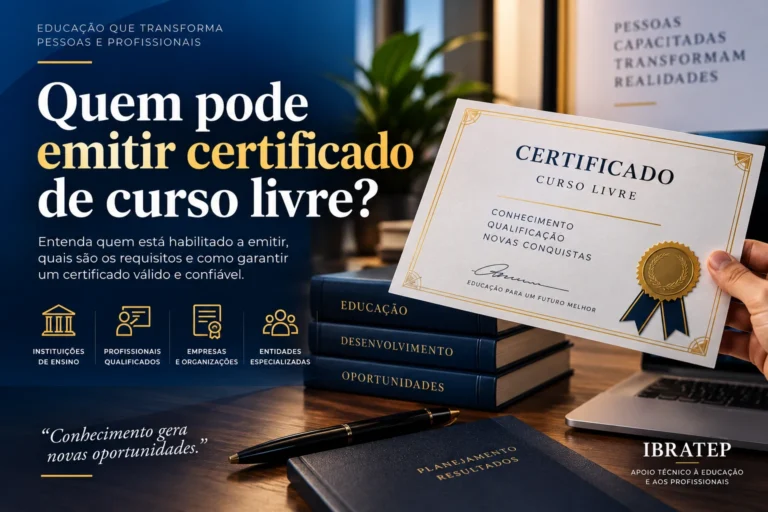 Quem pode emitir certificado de curso livre?
